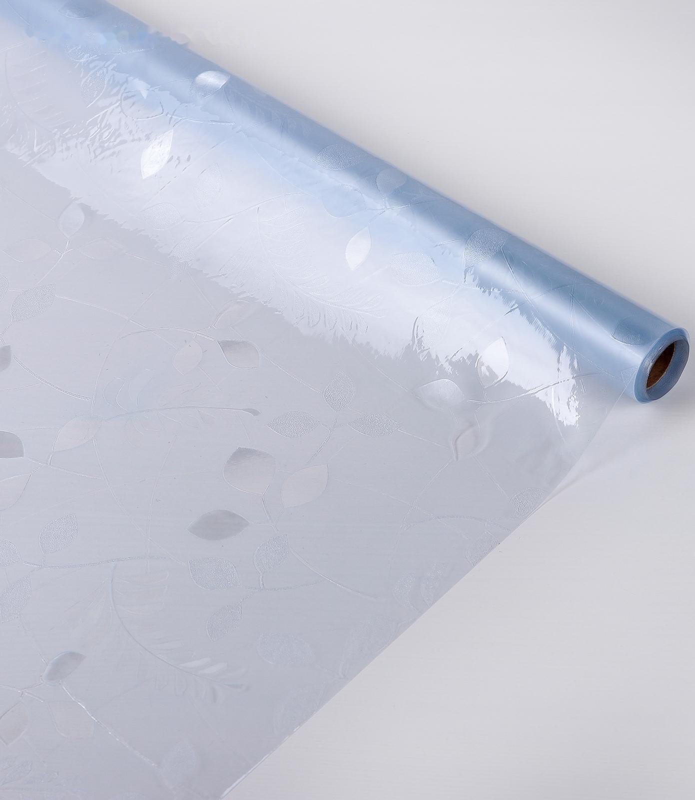 Витражная плёнка «Листики», 45×200 см, цвет прозрачный