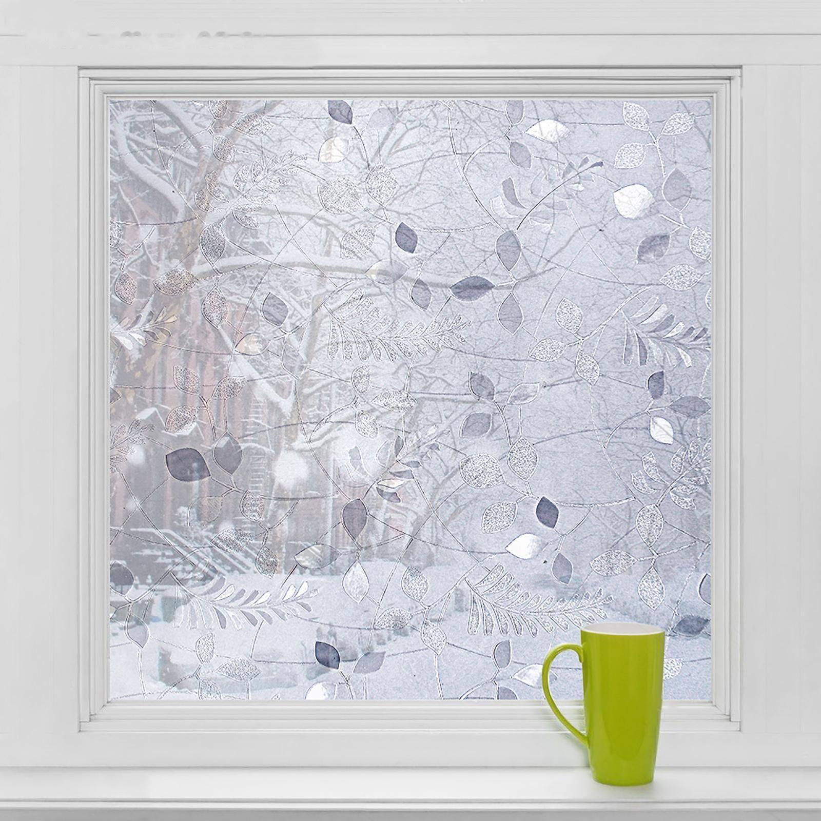 Витражная плёнка «Листики», 45×200 см, цвет прозрачный