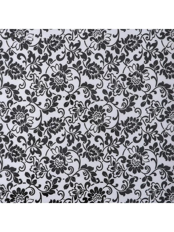 Витражная плёнка «Орнамент», 45×200 см, цвет чёрный