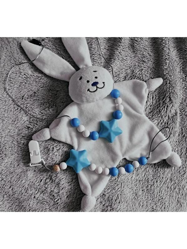 Держатель для пустышки «Звёздочка» с прорезывателем, силиконовый