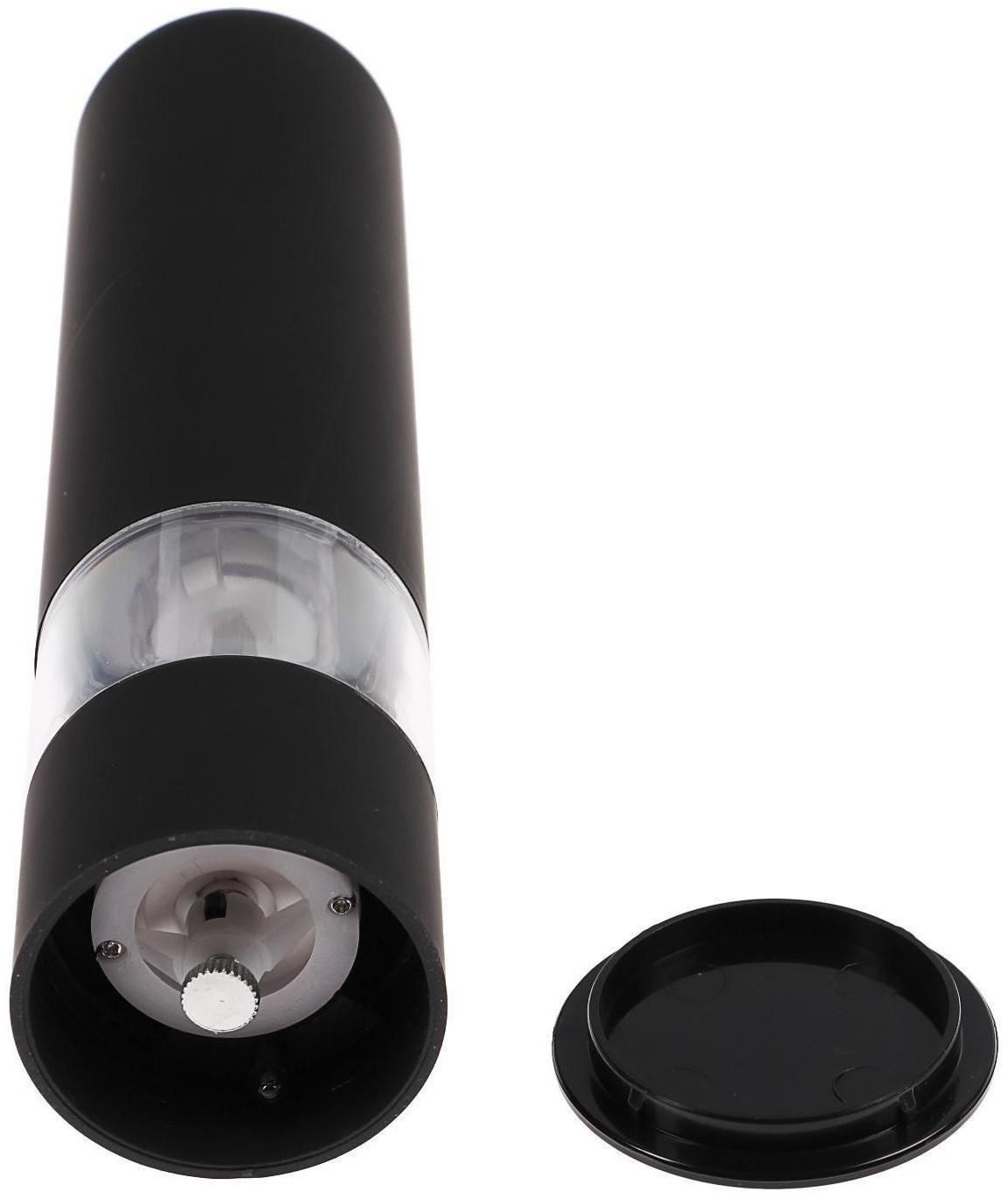 Мельница электрическая Luazon LET-001, пластик, от батареек, чёрная