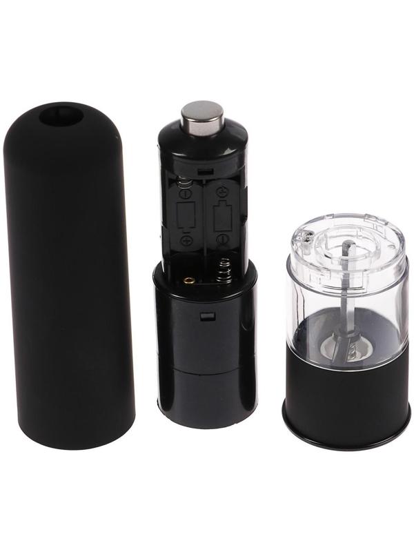 Мельница электрическая Luazon LET-001, пластик, от батареек, чёрная