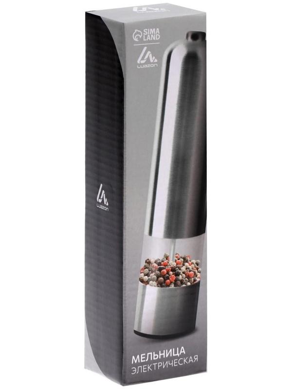 Мельница электрическая Luazon LET-001, пластик, от батареек, чёрная