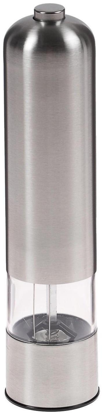 Мельница электрическая Luazon LET-002, металл, от батареек, серебристая