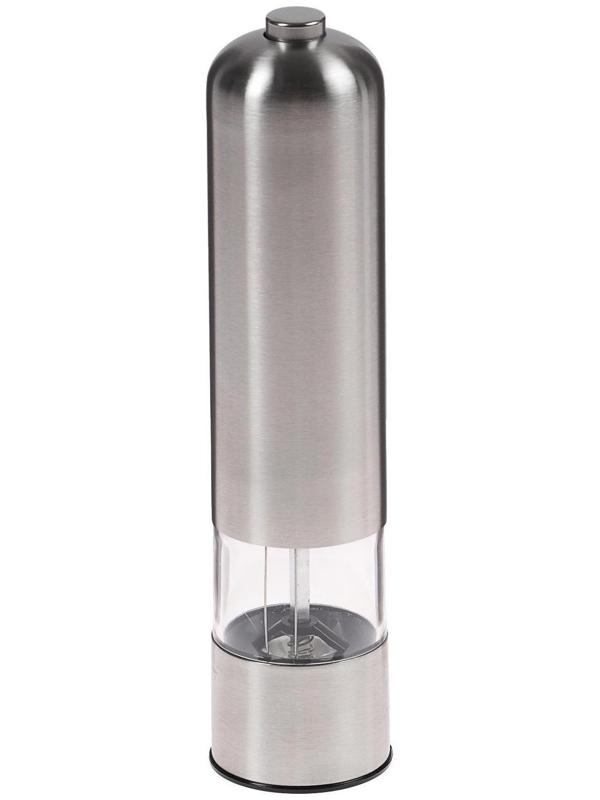 Мельница электрическая Luazon LET-002, металл, от батареек, серебристая