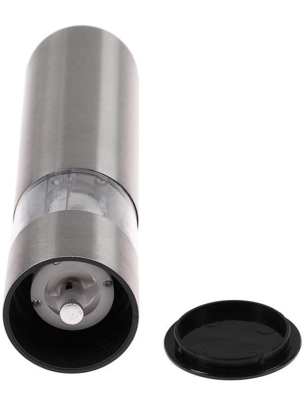 Мельница электрическая Luazon LET-002, металл, от батареек, серебристая