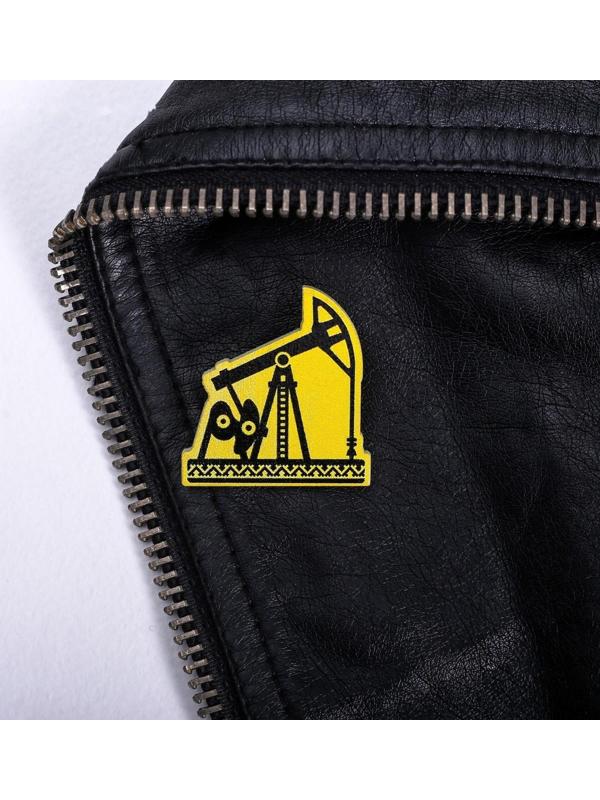 Значок деревянный «ЯНАО. Буровая вышка», 2,9 х 3 см