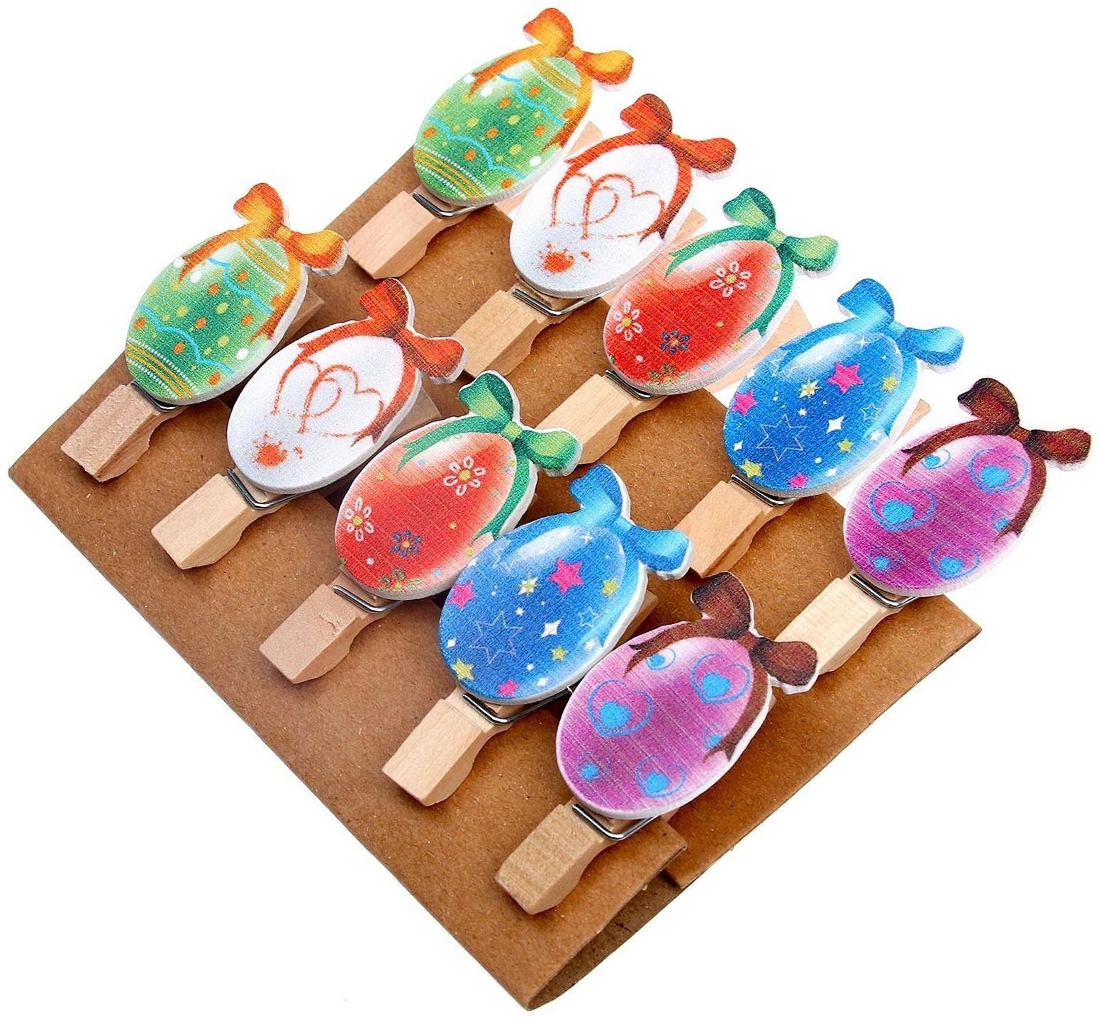 Прищепки декоративные с веревкой для подвеса  