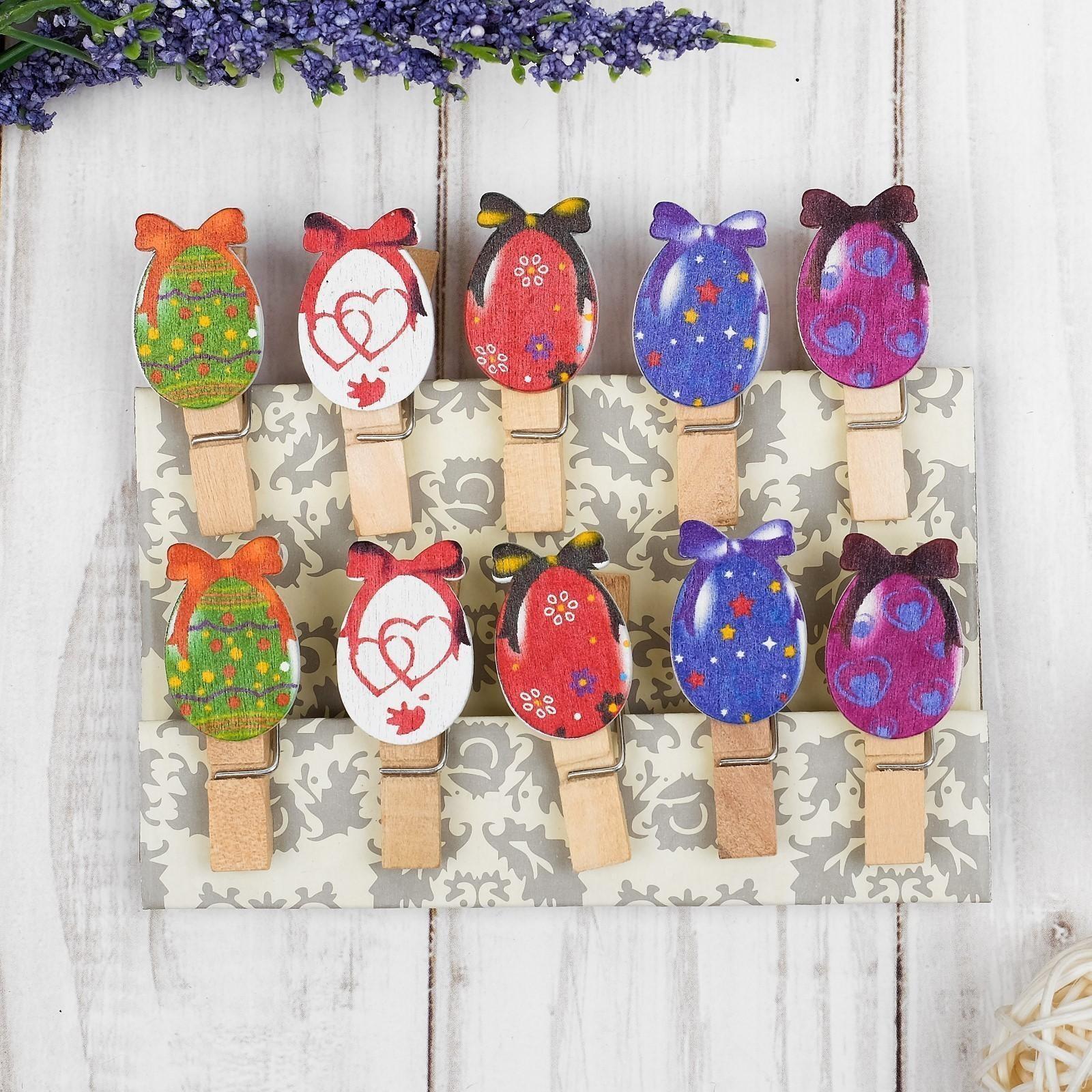 Прищепки декоративные с веревкой для подвеса  