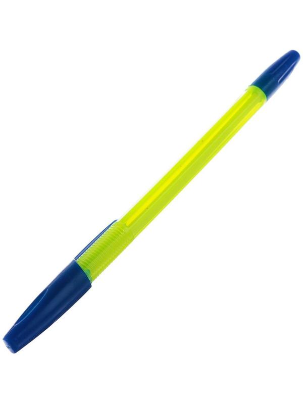 Ручка шариковая LANCER Office Style 820, игольчатый узел 0.5 мм, чернила синие, корпус жёлтый неон