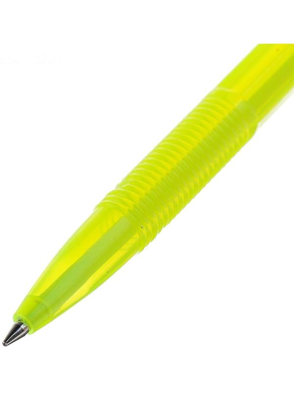 Ручка шариковая LANCER Office Style 820, игольчатый узел 0.5 мм, чернила синие, корпус жёлтый неон