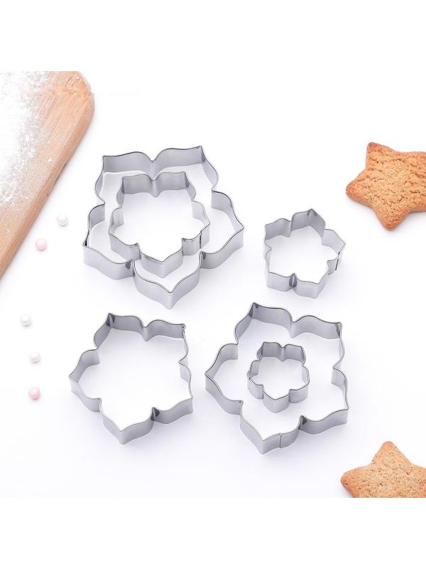 Набор форм для вырезания печенья «Лепестки петуньи», 7,5×7 см, 6 шт, цвет хромированный