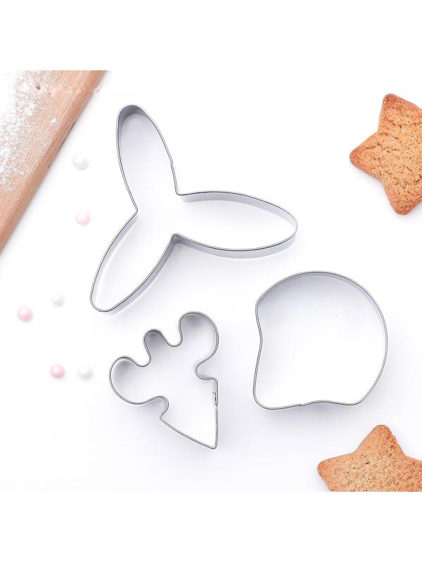 Набор форм для вырезания печенья «Лепестки орхидеи», 7×7 см, 3 шт, цвет хромированный