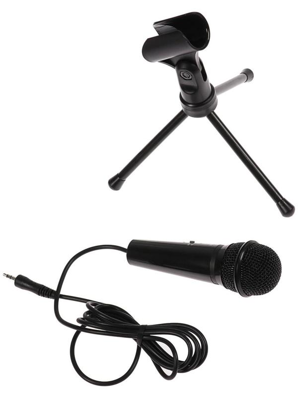 Микрофон Ritmix RDM-120, 30 дБ, 2.2 кОм, разъём 3.5 мм, кабель 1.8 м, черный