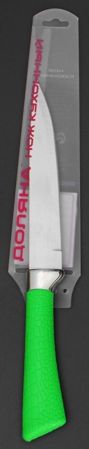 Нож кухонный «Рич», лезвие 12,5 см, цвет зелёный