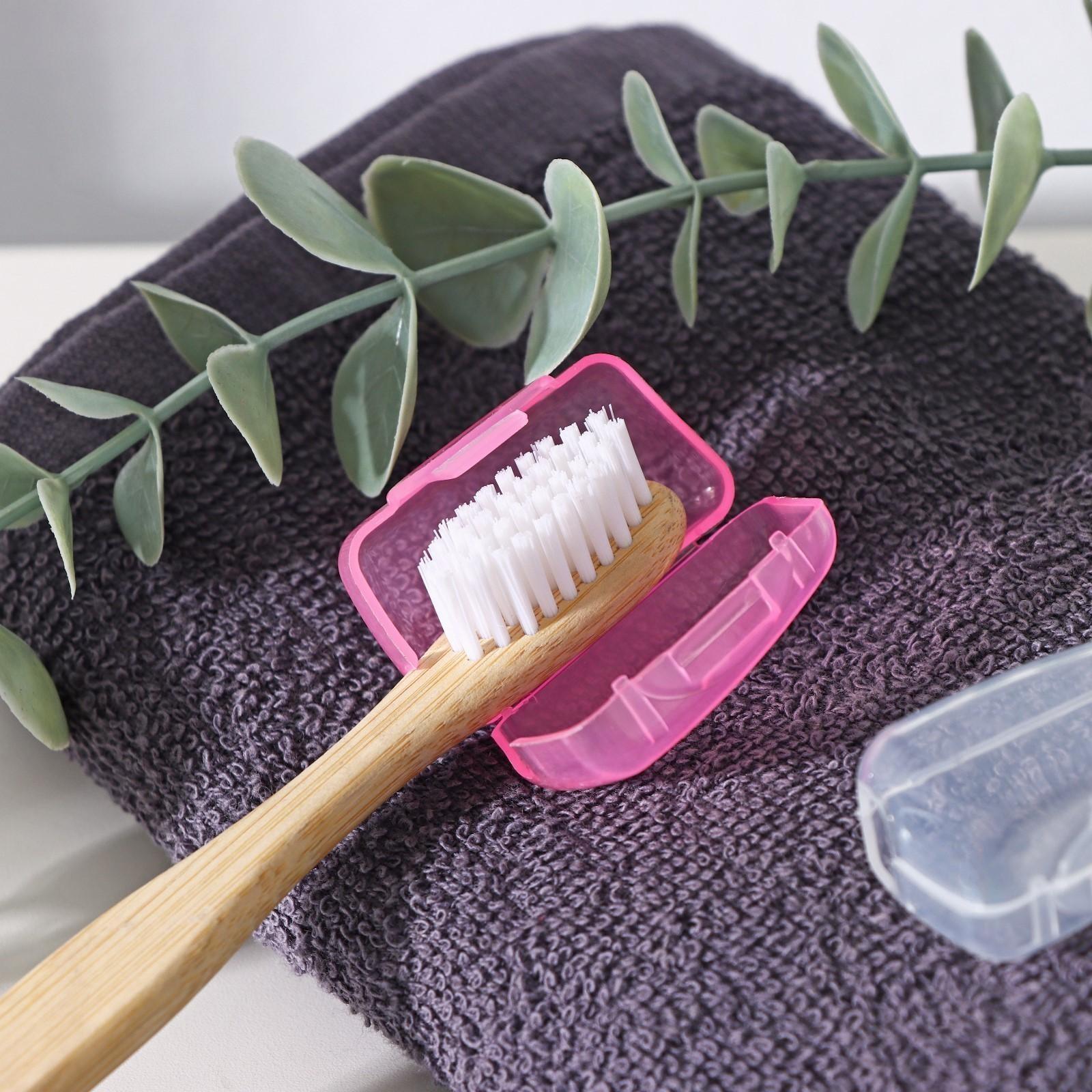 Набор футляров для зубной щётки, 4×2×2 см, 5 шт, цвет МИКС