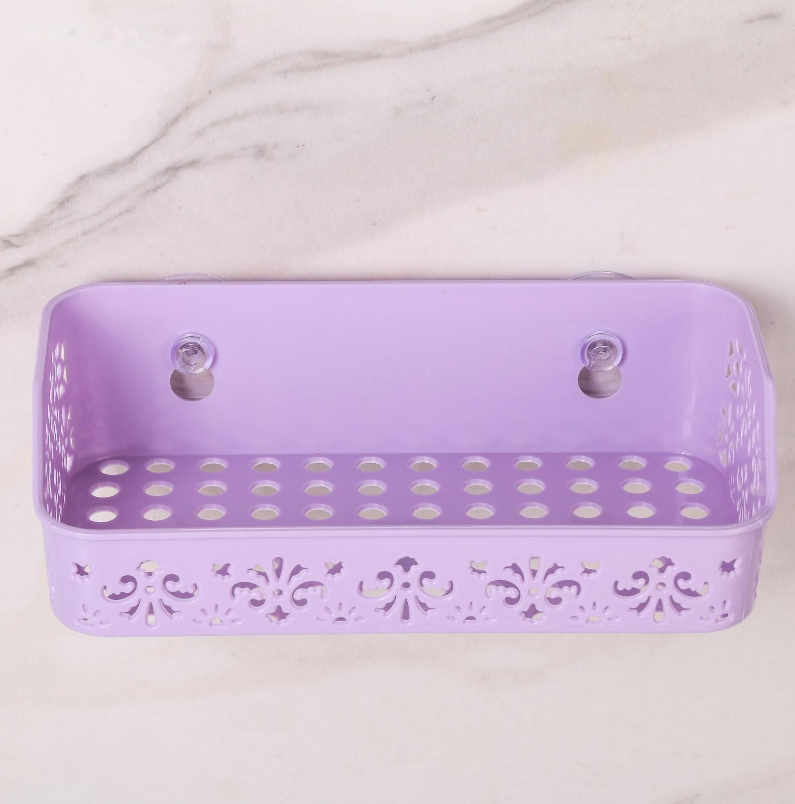 Полочка для ванной комнаты на присосках «Вензель», 20,5×6×10 см, цвет МИКС