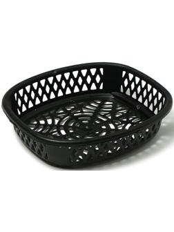 Корзинка для луковичных, овальная, 30.6 × 27 см, h = 7.5 см, чёрная