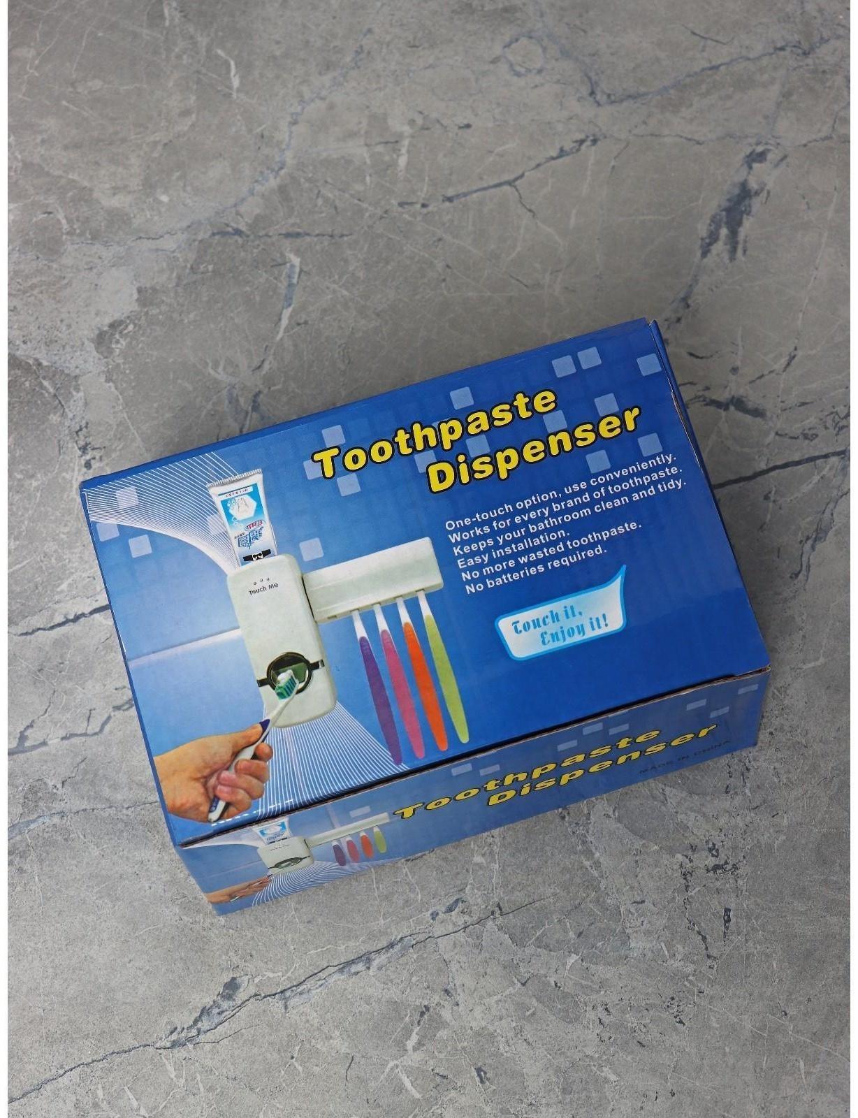 Держатель для зубных щёток и выдавливатель для зубной пасты, 16×10,5 см, цвет МИКС