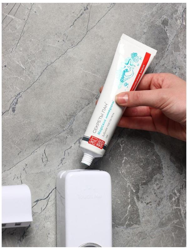 Держатель для зубных щёток и выдавливатель для зубной пасты, 16×10,5 см, цвет МИКС