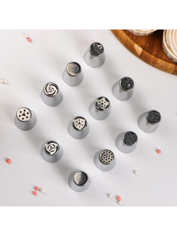 Набор насадок кондитерских Доляна, 12 шт, d=2,8 см