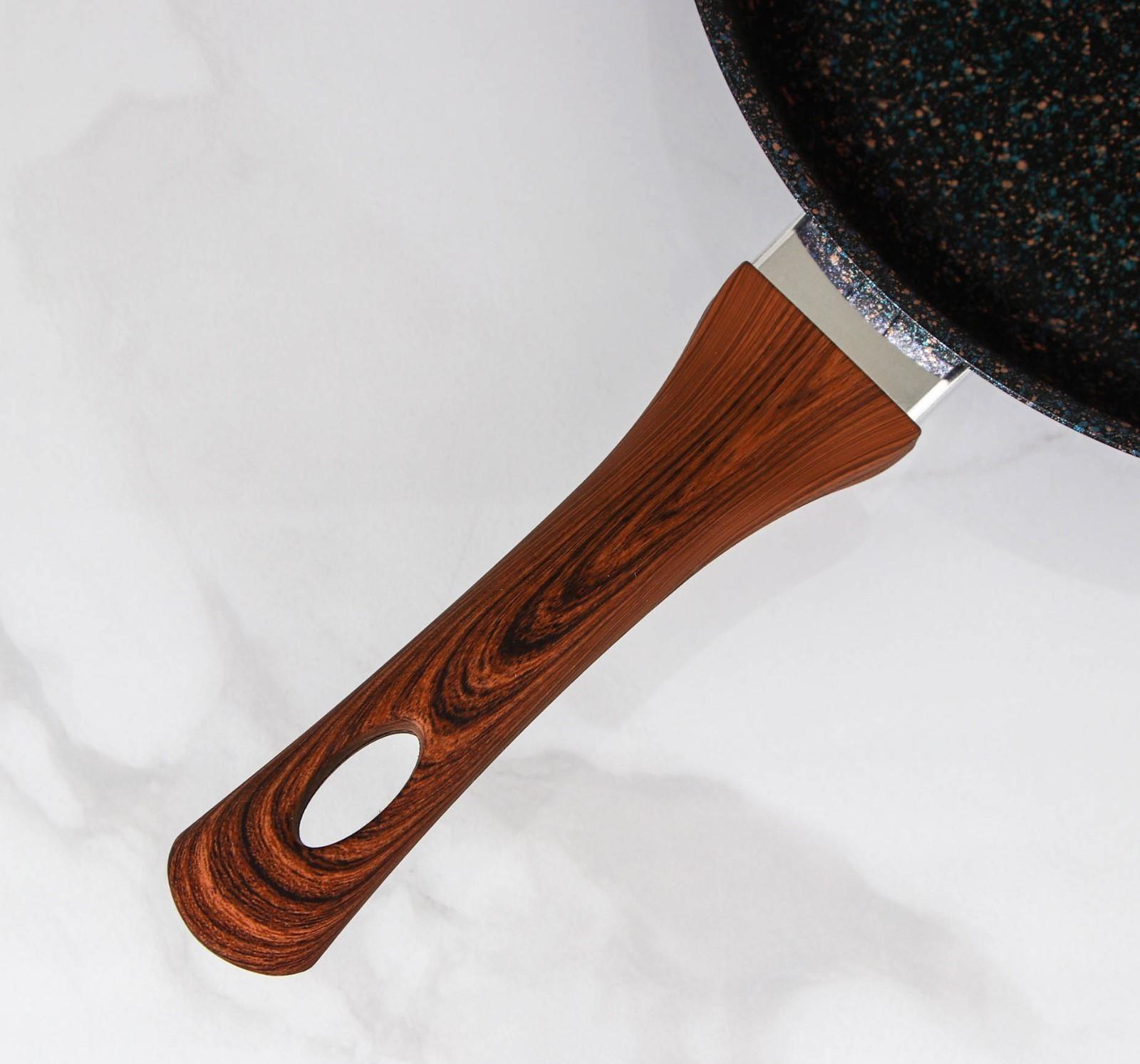 Сковорода Granit ultra, d=28 cм, пластиковая ручка, антипригарное покрытие, цвет чёрный