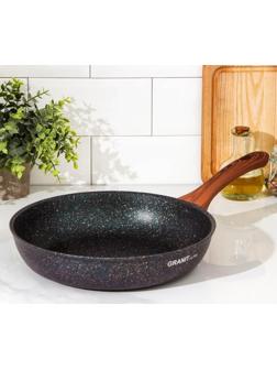 Сковорода Granit ultra, d=28 cм, пластиковая ручка, антипригарное покрытие, цвет чёрный