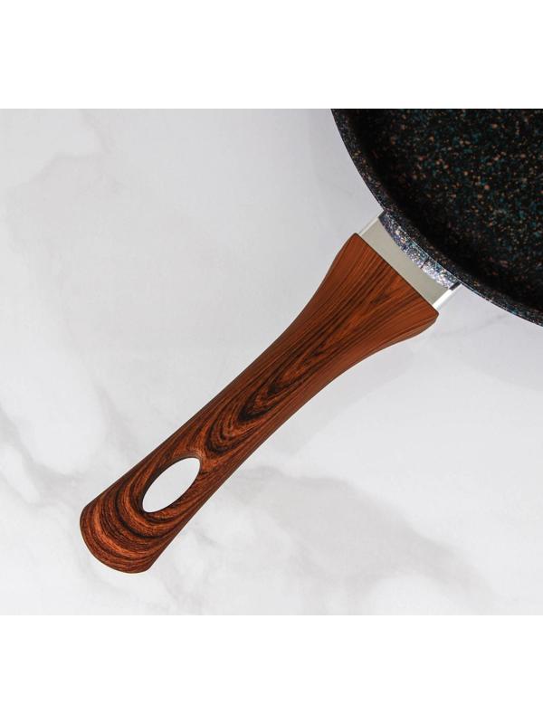 Сковорода Granit ultra, d=28 cм, пластиковая ручка, антипригарное покрытие, цвет чёрный