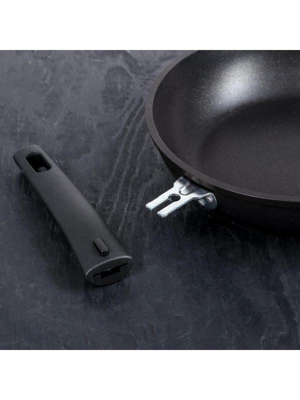 Набор кухонной посуды «Традиция №1», антипригарное покрытие, крышка, цвет чёрный