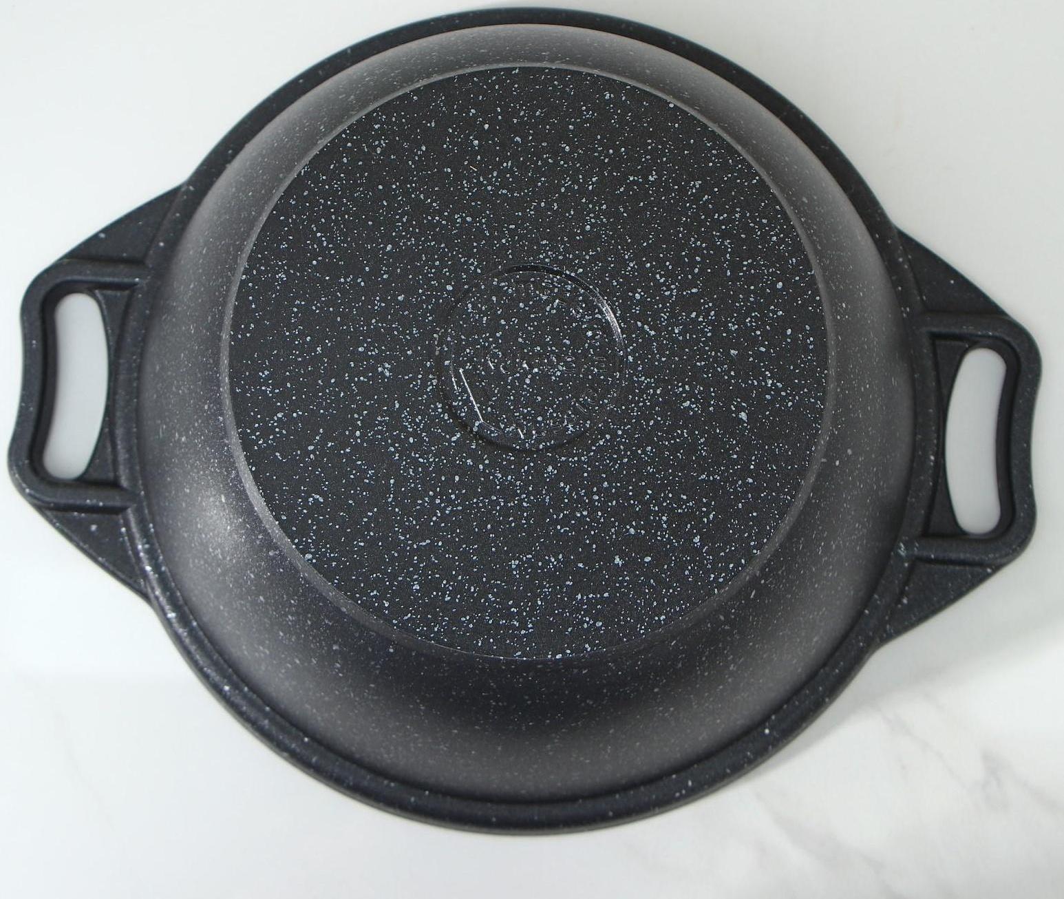 Кастрюля, 2 л, стеклянная крышка, антипригарное покрытие, цвет тёмный мрамор