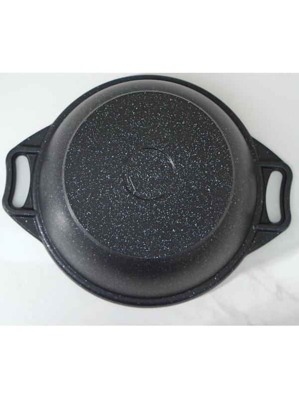 Кастрюля, 2 л, стеклянная крышка, антипригарное покрытие, цвет тёмный мрамор