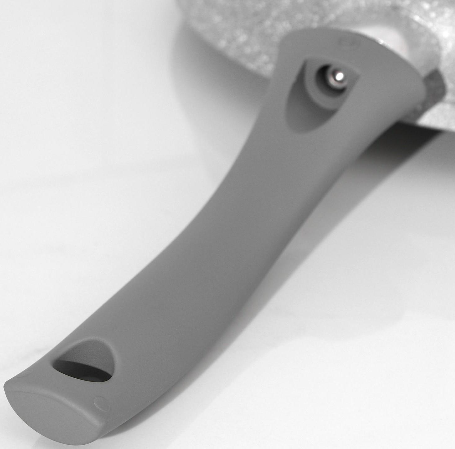 Сковорода, d=24 см, пластиковая ручка, антипригарное покрытие, цвет светлый мрамор