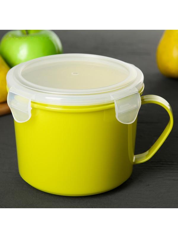 Контейнер-кружка для холодильника и СВЧ Take & Go, 850 мл, цвет МИКС