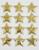 Звёздочки декоративные, набор 12 шт., размер 1 шт. 5.5 × 5.5 см, цвет золото
