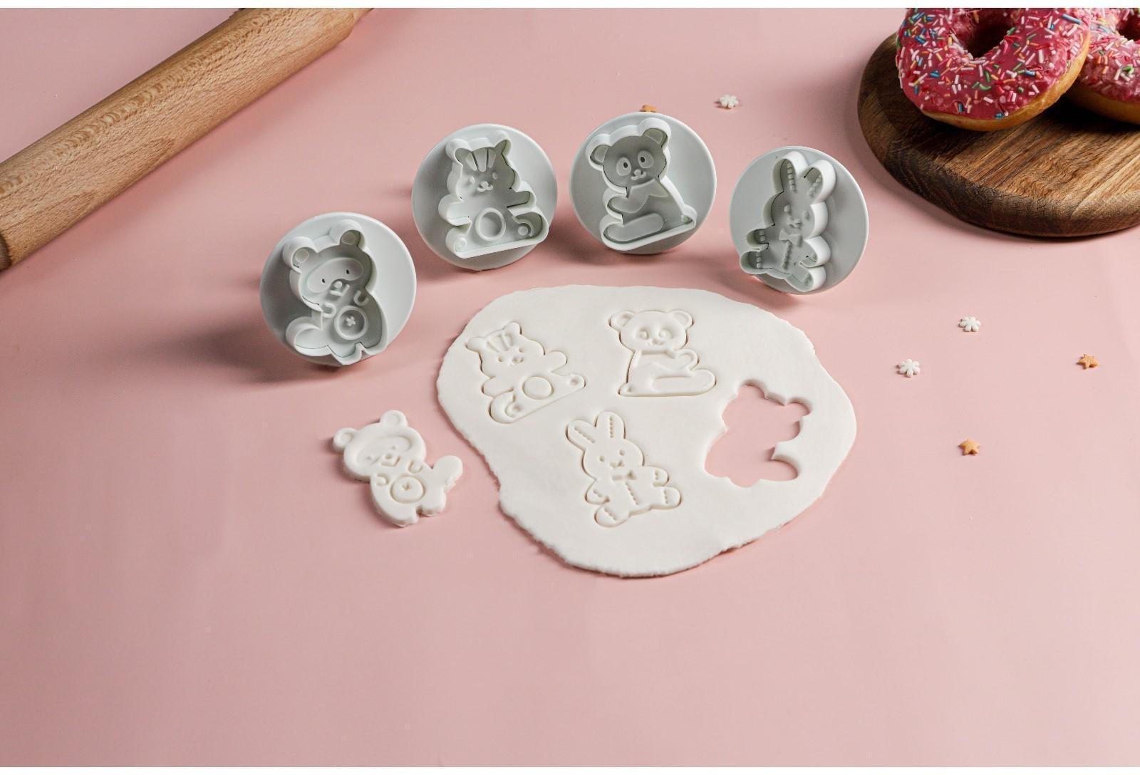 Набор плунжеров кондитерских Доляна «Мягкая игрушка», 4 шт, цвет МИКС