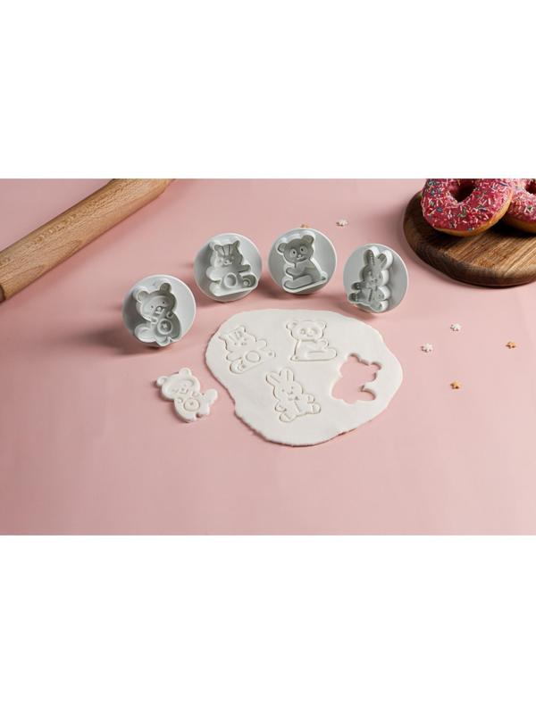 Набор плунжеров кондитерских Доляна «Мягкая игрушка», 4 шт, цвет МИКС