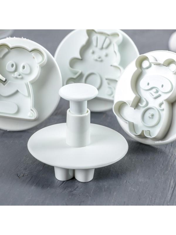 Набор плунжеров кондитерских Доляна «Мягкая игрушка», 4 шт, цвет МИКС