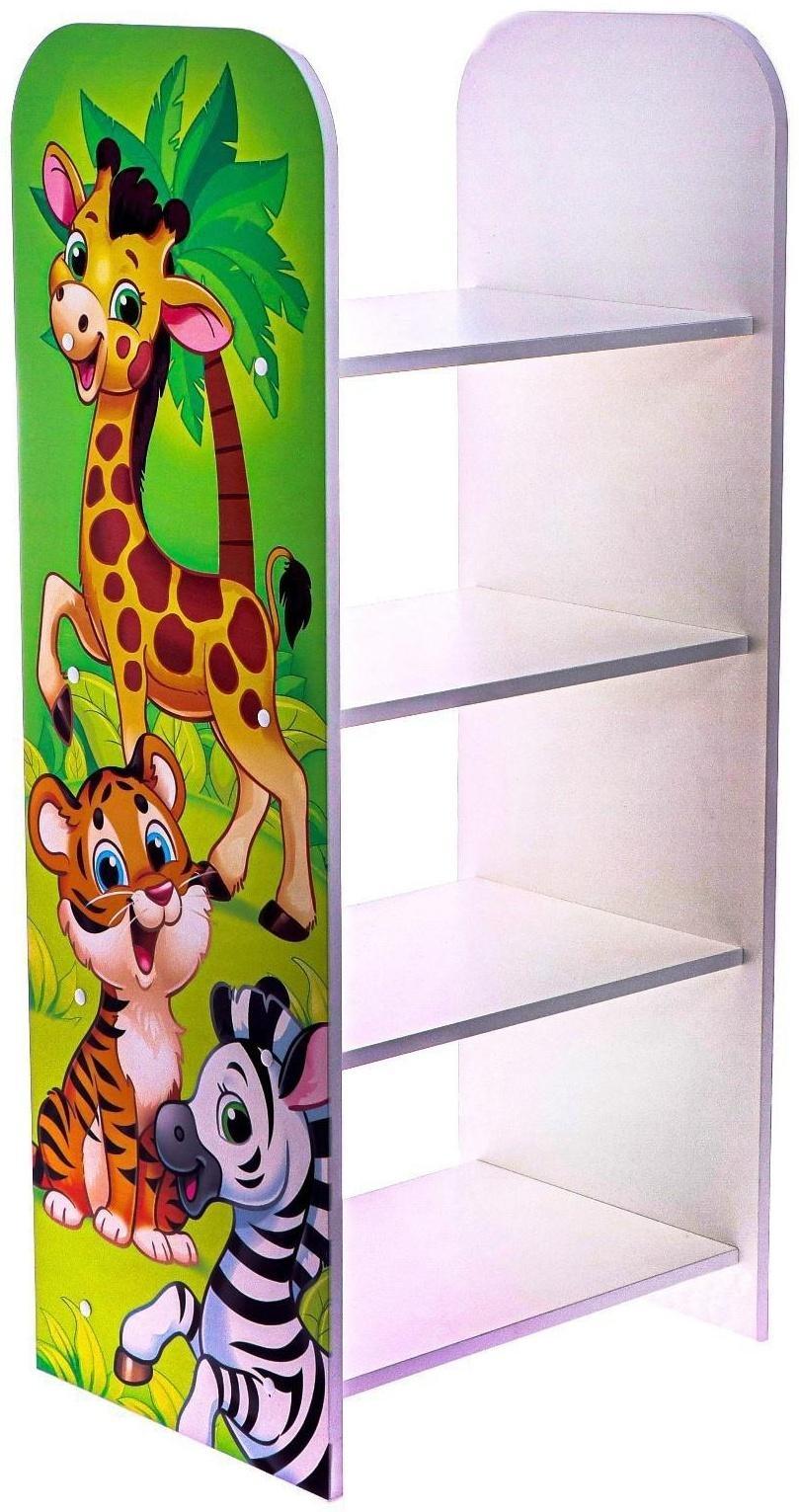 Стеллаж «Жираф», цвет белый, зелёный