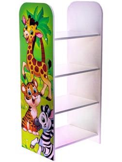 Стеллаж «Жираф», цвет белый, зелёный