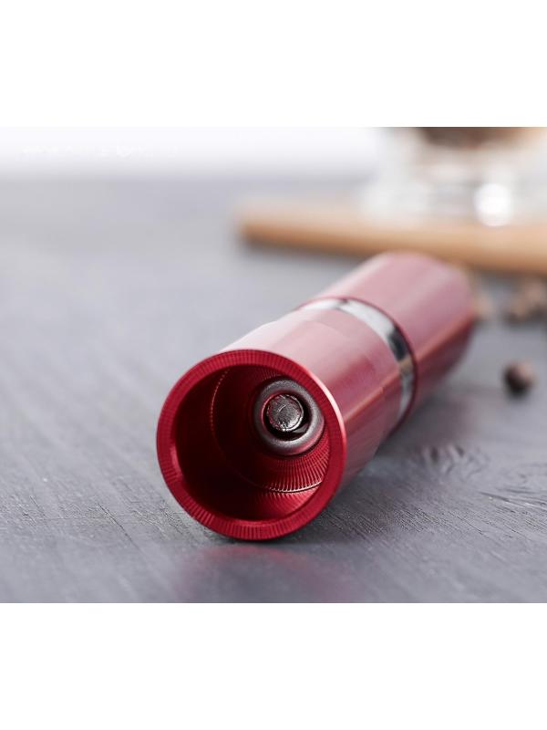 Мельница для специй «Элит», 15×3 см, металлический механизм, цвет красный