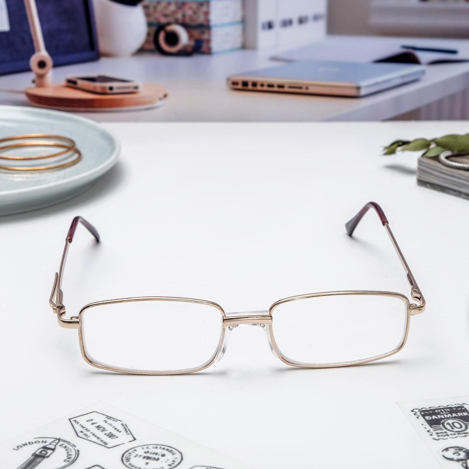 Очки корригирующие 2015, цвет золотой, -1