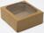 Коробка сборная без печати крышка-дно бурая с окном 14,5 х 14,5 х 6 см