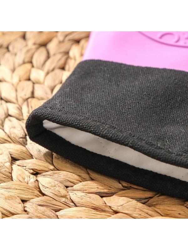 Рукавица силиконовая для горячего с манжетой Доляна «Профи», 29,5×18×1,5 см, цвет МИКС