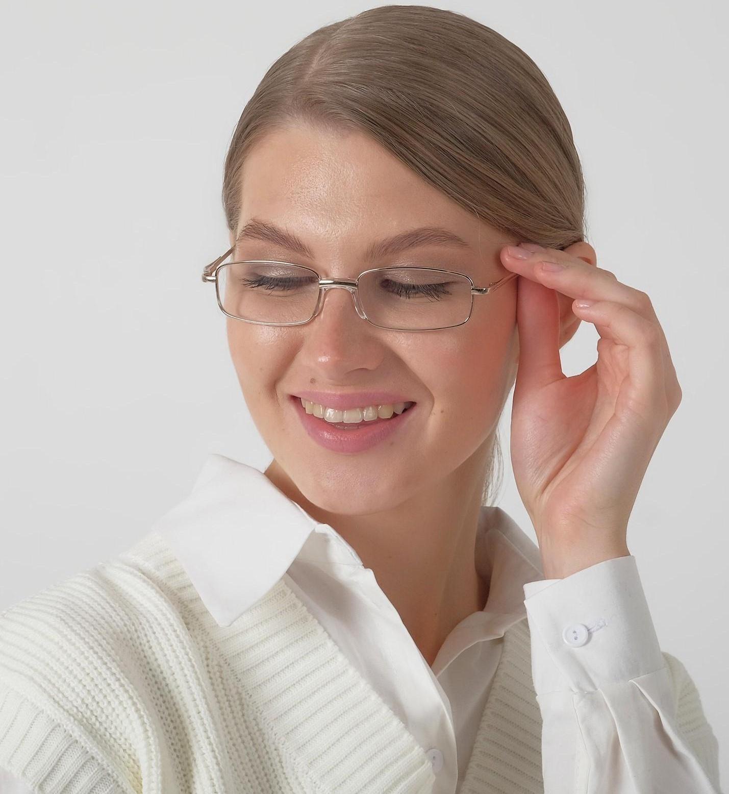 Очки корригирующие 2015, цвет золотой, -2