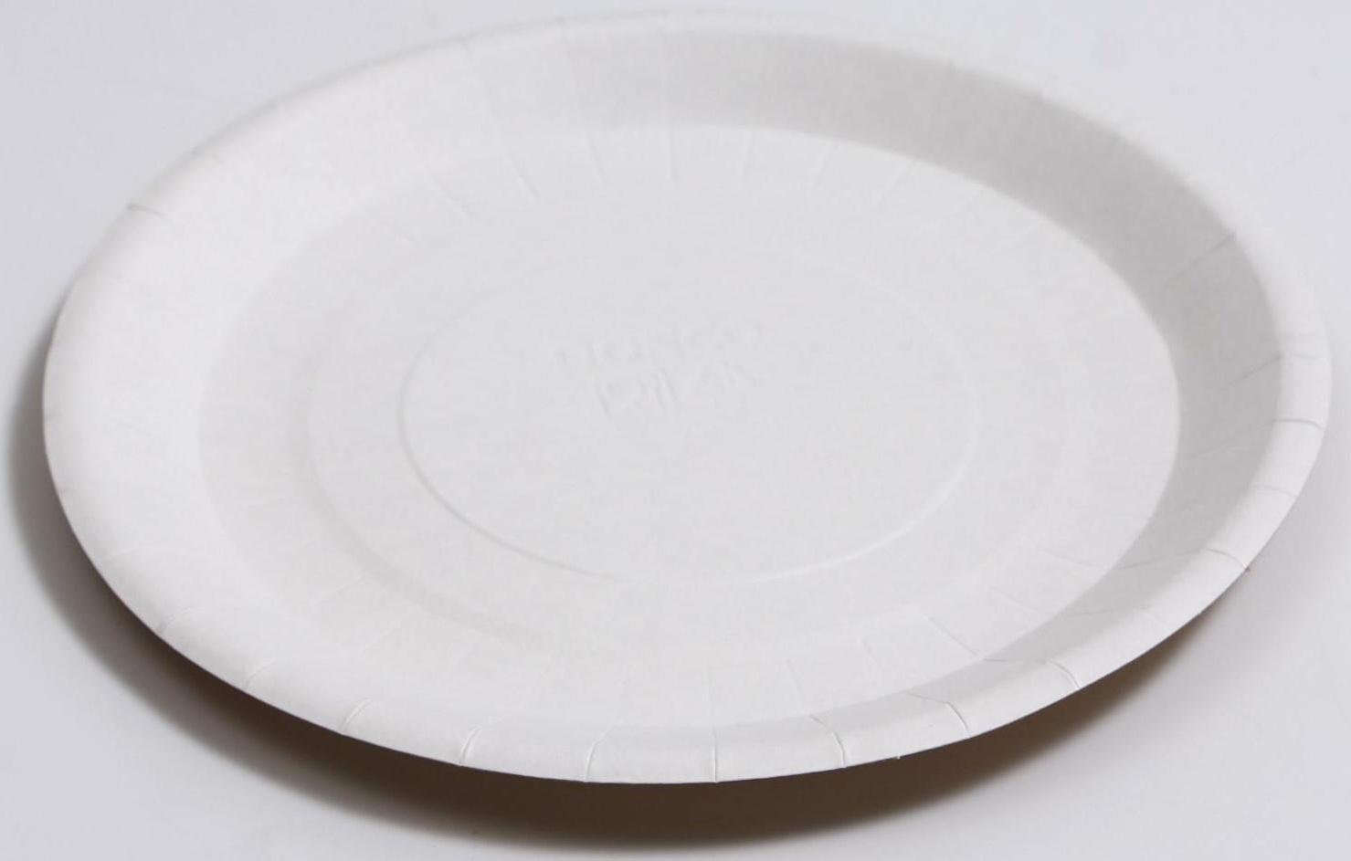 Бумажная тарелка, крафтовая, 18 х 18 см