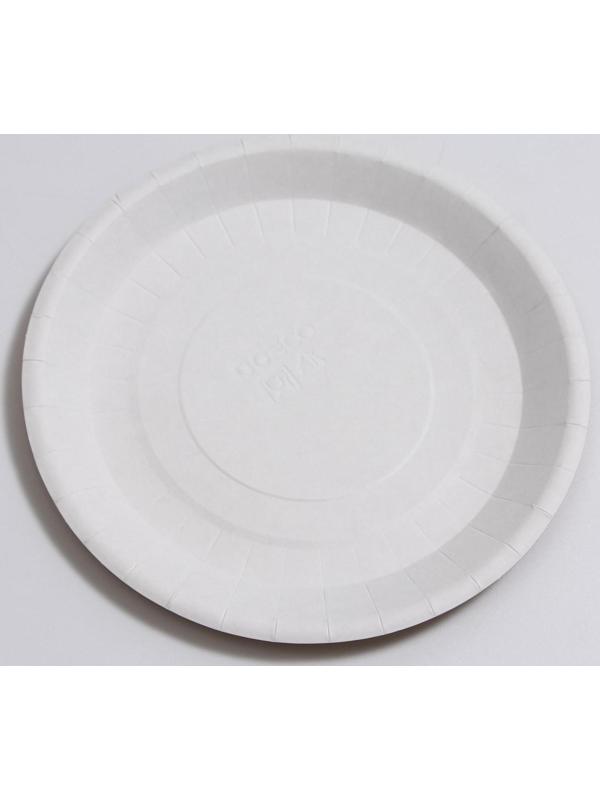 Бумажная тарелка, крафтовая, 18 х 18 см