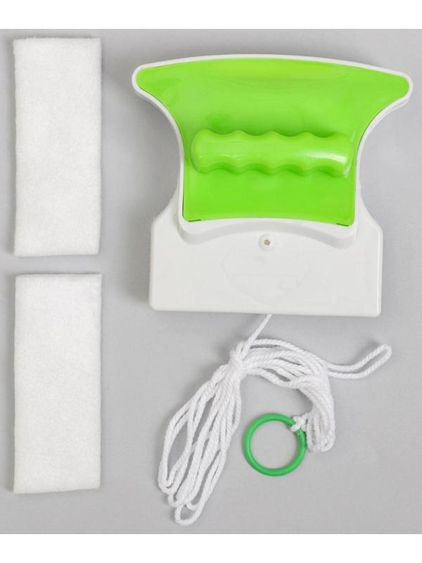 Магнитная щётка для мытья окон с двух сторон Доляна, на стекло 3-8 мм