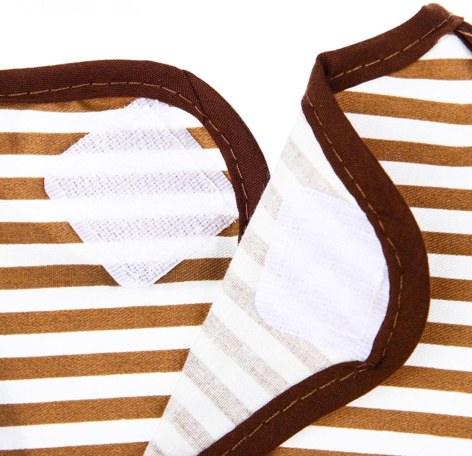 Нагрудник-фартук для кормления «Медвежата» непромокаемый на липучке, с карманом