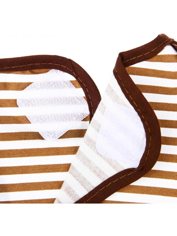 Нагрудник-фартук для кормления «Медвежата» непромокаемый на липучке, с карманом