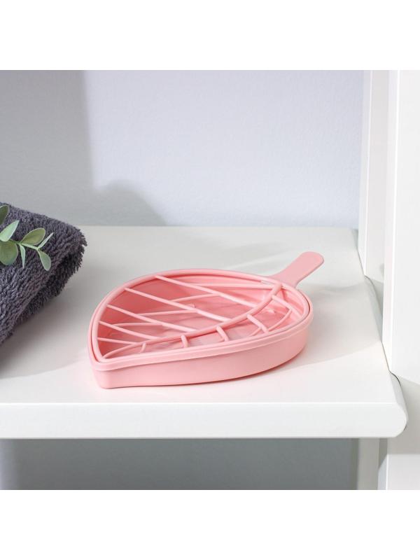 Мыльница пластиковая «Лист», 17×10,5×2 см, цвет МИКС